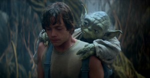 El maestro Yoda con Luke